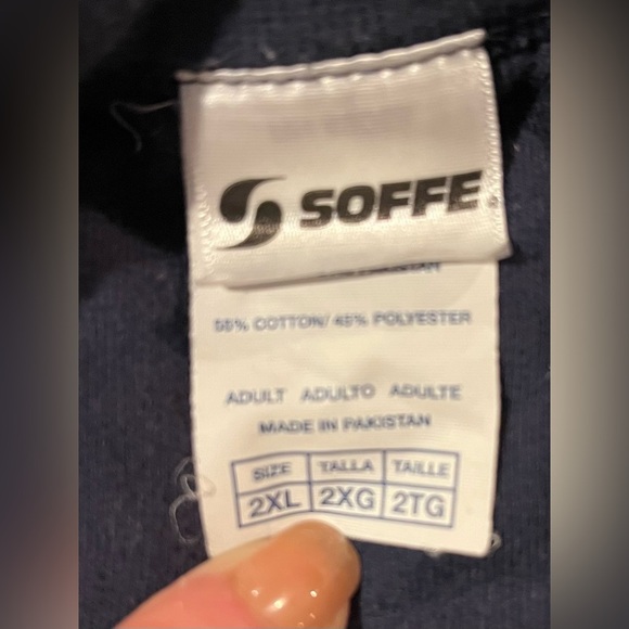 Soffe Navy Blue “Navy Wife” Graphic Pullover Sweatshirt 2XL - Picture 3 of 3